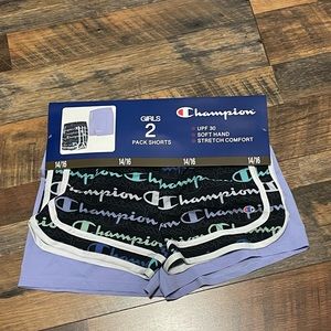 Champion Girls' 2 Pack Active Stretch Comfort Shorts Size 14/16  NWT